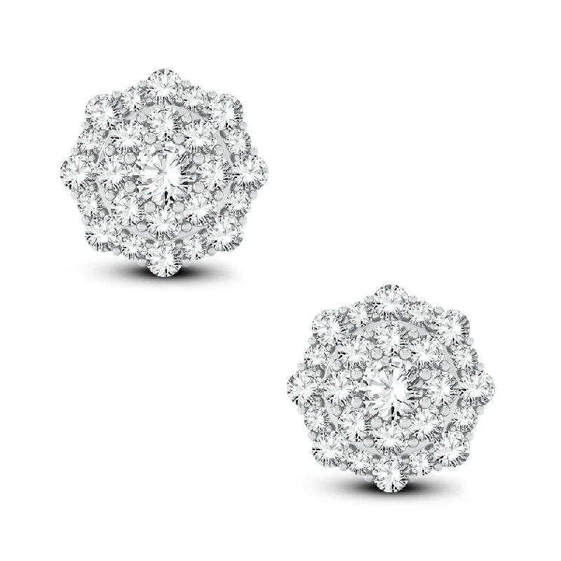 Huge Discounts, Unbeatable Offers Sterling Silver 14K 0.33CT Diamond Earring