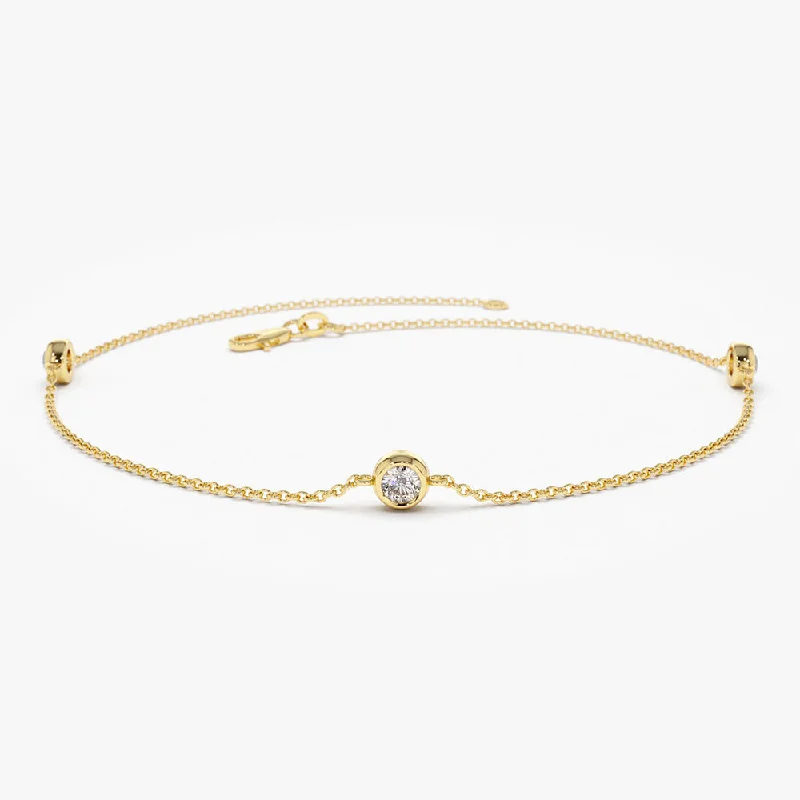 Big Savings, Big Smiles Crystal Pendant 14K Gold 3 Stone 0.30ctw Diamond by The Yard Solitaire Bracelet Big Savings, Big Smiles Crystal Pendant 14K Gold 3 Stone 0.30ctw Diamond by The Yard Solitaire Bracelet