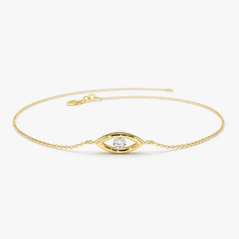 Unbeatable Savings Await Trendy Necklace 14k Channel Setting Diamond Evil Eye Bracelet Unbeatable Savings Await Trendy Necklace 14k Channel Setting Diamond Evil Eye Bracelet