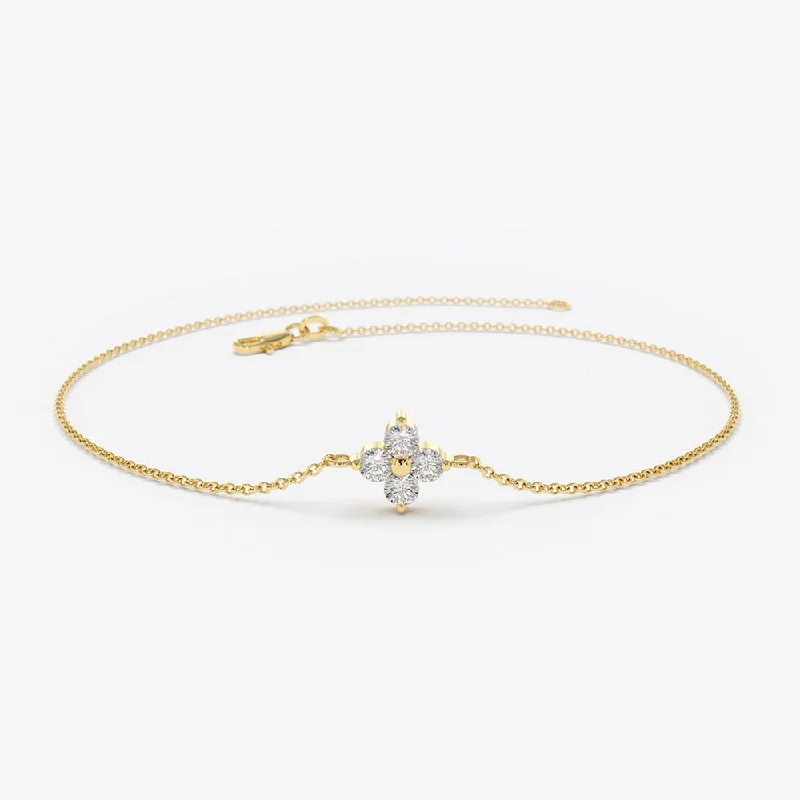 Flash Sale, Grab the Deals Fast Classic Gold Ring 14K Gold Diamond Clover Bracelet