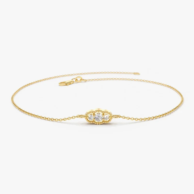 Limited Time, Unlimited Deals Silver Chain 14K Gold Art Deco Chain Bracelet