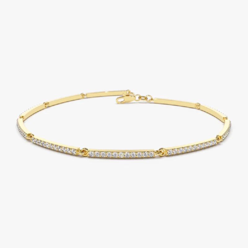 Massive Clearance Sale Tennis Necklace 14k Gold Pave Stackable Diamond Bar Bracelet Massive Clearance Sale Tennis Necklace 14k Gold Pave Stackable Diamond Bar Bracelet
