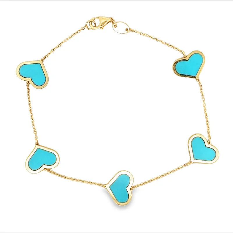 Buy More, Save More Diamond Studs 14K Jumbo Heart Color Bracelet