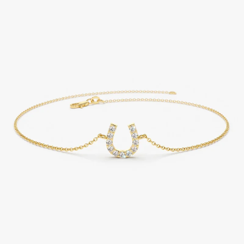 Massive Clearance Sale Vintage Jewelry 14k Mini Diamond Horseshoe Bracelet