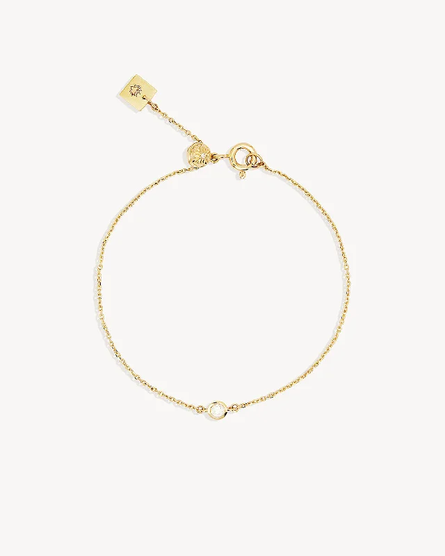 Flash Sale Engagement Jewelry 14k Solid Gold Water Drop Diamond Bracelet