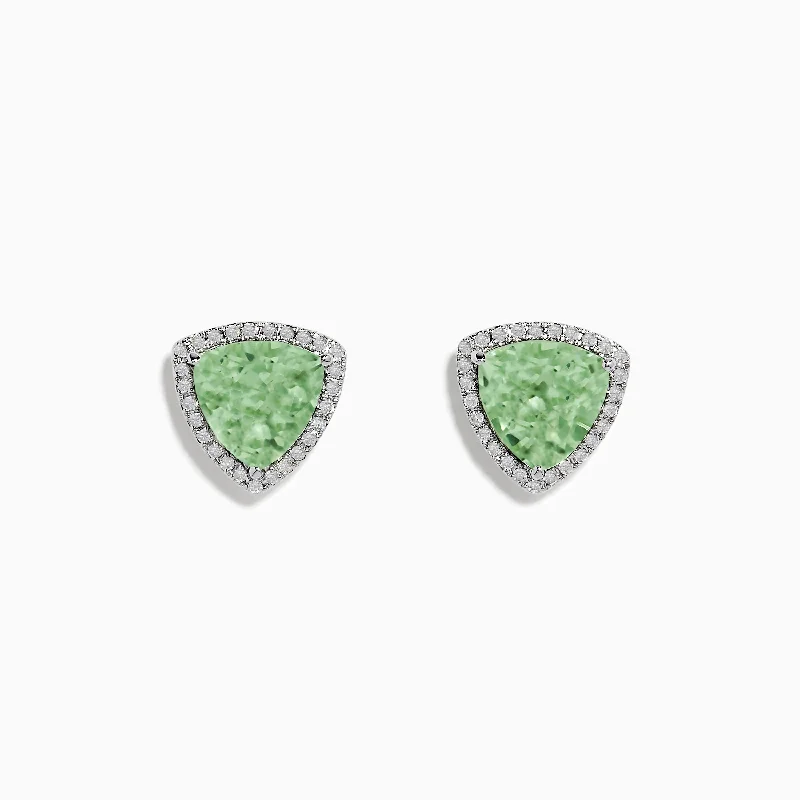 Buy More, Save More White Gold Necklace 14K White Gold Green Amethyst and Diamond Earrings Buy More, Save More White Gold Necklace 14K White Gold Green Amethyst and Diamond Earrings