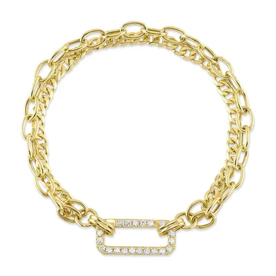 Exclusive Members - Only Sale Beautiful Jewelry 14K Yellow Gold 0.41ctw Diamond Double Strand Link Bracelet by Shy Creation Exclusive Members - Only Sale Beautiful Jewelry 14K Yellow Gold 0.41ctw Diamond Double Strand Link Bracelet by Shy Creation