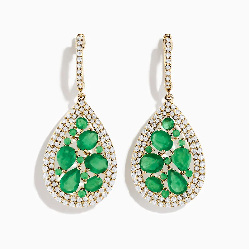 Unbeatable Savings Await Cocktail Ring 14K Yellow Gold Emerald and Diamond Earrings Unbeatable Savings Await Cocktail Ring 14K Yellow Gold Emerald and Diamond Earrings