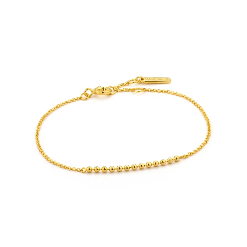 Be the First to Rock the Latest Trends Boho Necklace 14K Yellow Gold Plated Ball Bar Bracelet by Ania Haie Be the First to Rock the Latest Trends Boho Necklace 14K Yellow Gold Plated Ball Bar Bracelet by Ania Haie