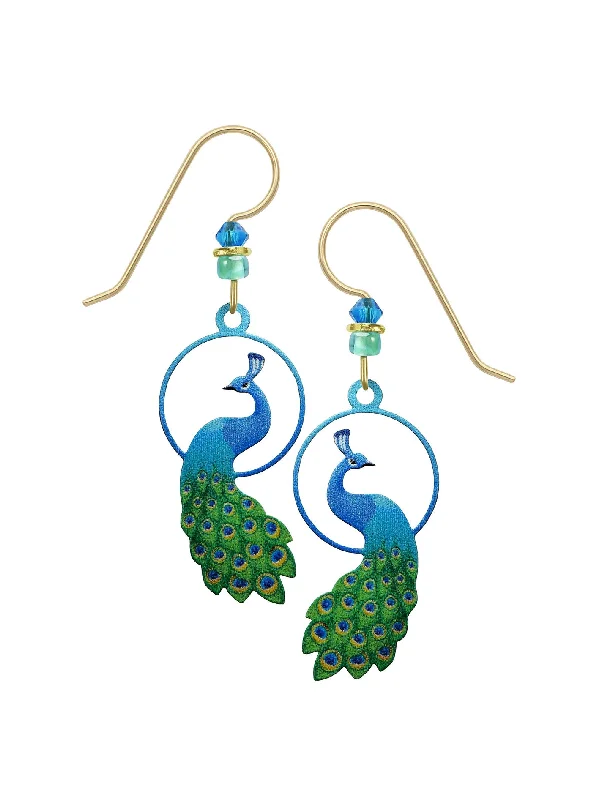 Black Friday - Style Deals All Week Long Luxury Bracelet Encircled Peacock Dangles by Sienna Sky