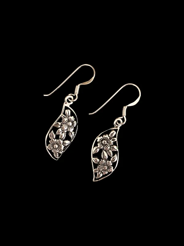Season - End Clearance Crystal Pendant Flower Drop Dangles