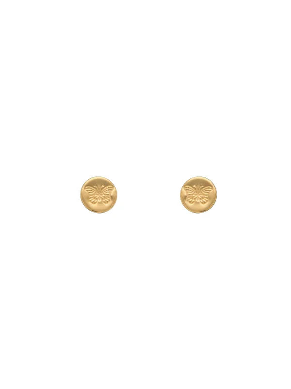 Limited Time, Unlimited Deals Stackable Jewelry Butterfly Stamped Disc Posts