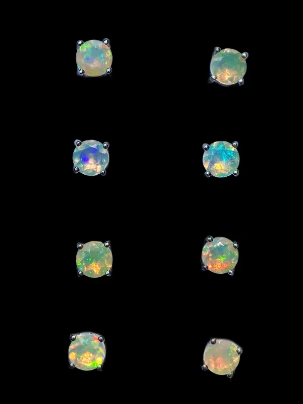 Flash Sale, Grab the Deals Fast Zirconia Ring Faceted Ethiopian Opal Posts