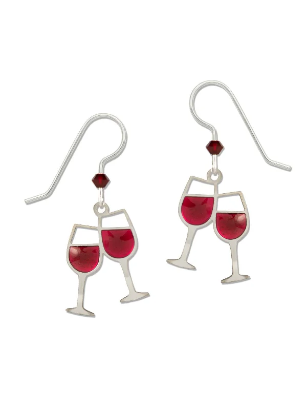 Flash Sale Ruby Necklace Cheers! Red Wine Dangles by Sienna Sky