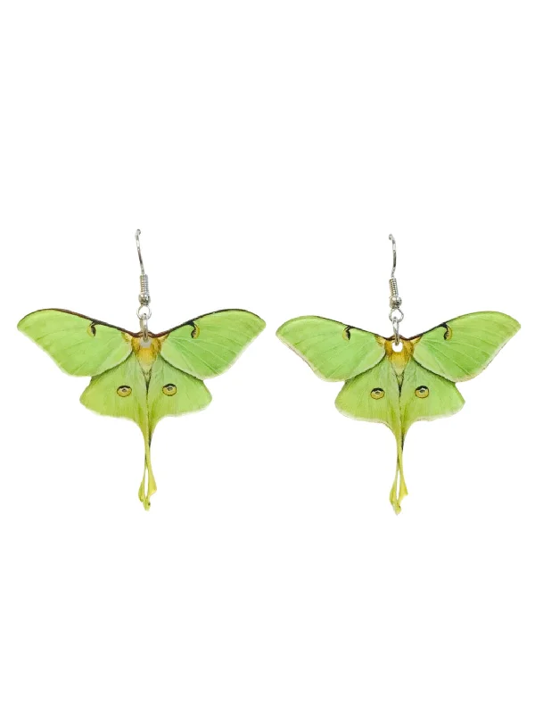 Shop Comfortably at Home Dainty Bracelet Acrylic Luna Moth Statement Earrings