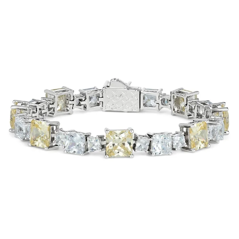 Shop Comfortably at Home Luxury Necklace 29ctw Princess Cut Tennis Bracelet