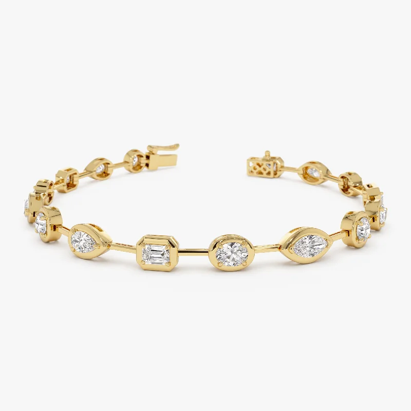 Limited - Time Offer Luxury Necklace 3.25 ctw 14k Mixed Cut Lab Grown Diamond Bar Bracelet - Kimberly Limited - Time Offer Luxury Necklace 3.25 ctw 14k Mixed Cut Lab Grown Diamond Bar Bracelet - Kimberly