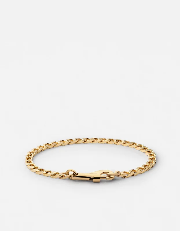 Season - End Clearance Vintage Earrings 4mm Snap Chain Bracelet, Gold Vermeil