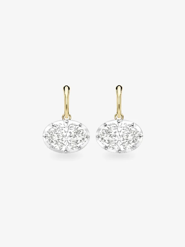 Limited - Edition Collections Now on Sale Trendy Necklace 6.23ct Oval Diamond & White Gold Gypset Hoop Earrings Limited - Edition Collections Now on Sale Trendy Necklace 6.23ct Oval Diamond & White Gold Gypset Hoop Earrings