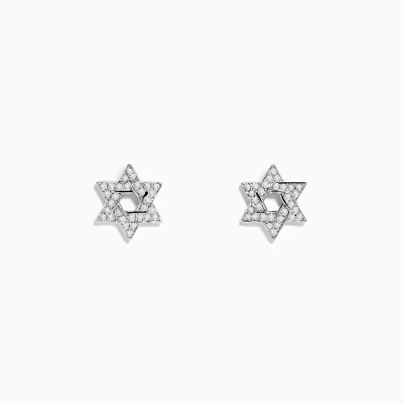 Limited - Edition Collections Now on Sale Unique Earrings 925 Sterling Silver Diamond Star of David Earrings Limited - Edition Collections Now on Sale Unique Earrings 925 Sterling Silver Diamond Star of David Earrings