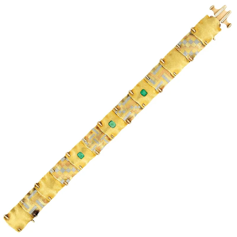 Limited - Edition Collections Now on Sale Silver Bangles A.J. HEDGES & CO. Edwardian Mixed Metals Emerald Bracelet Limited - Edition Collections Now on Sale Silver Bangles A.J. HEDGES & CO. Edwardian Mixed Metals Emerald Bracelet
