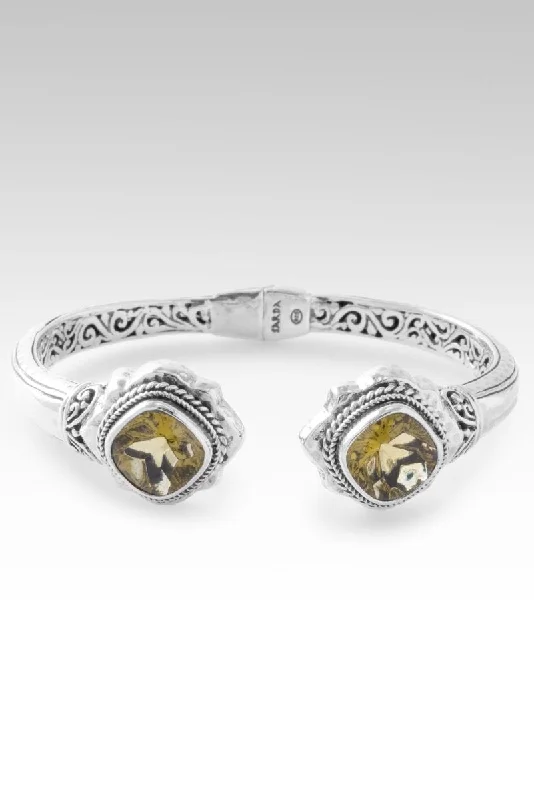 Buy More, Save More Gold Cuff Bracelet Adoration Tip-to-Tip Bracelet™ in Olive Quartz Buy More, Save More Gold Cuff Bracelet Adoration Tip-to-Tip Bracelet™ in Olive Quartz