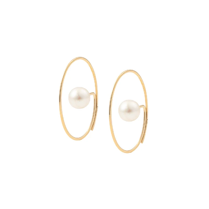 Huge Discounts, Unbeatable Offers White Gold Ring Akoya Pearl Floating Earring