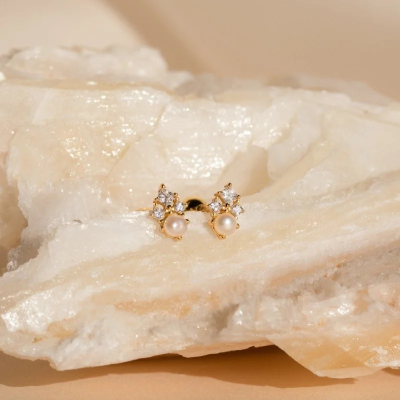 Clearance Sale Silver Pendant Angelina Pearl Studs
