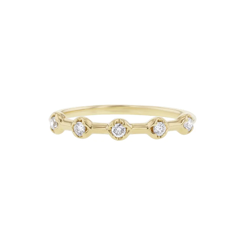 Big Savings, Big Smiles Fashion Bangles Aubrey Bubble Station Diamond Ring 1/8ct