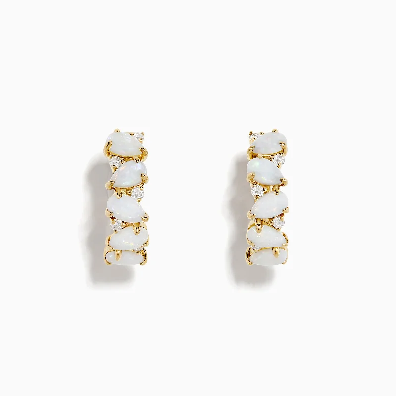 Be the First to Rock the Latest Trends Chain Bracelet Aurora 14K Yellow Gold Opal and Diamond Hoop Earrings Be the First to Rock the Latest Trends Chain Bracelet Aurora 14K Yellow Gold Opal and Diamond Hoop Earrings