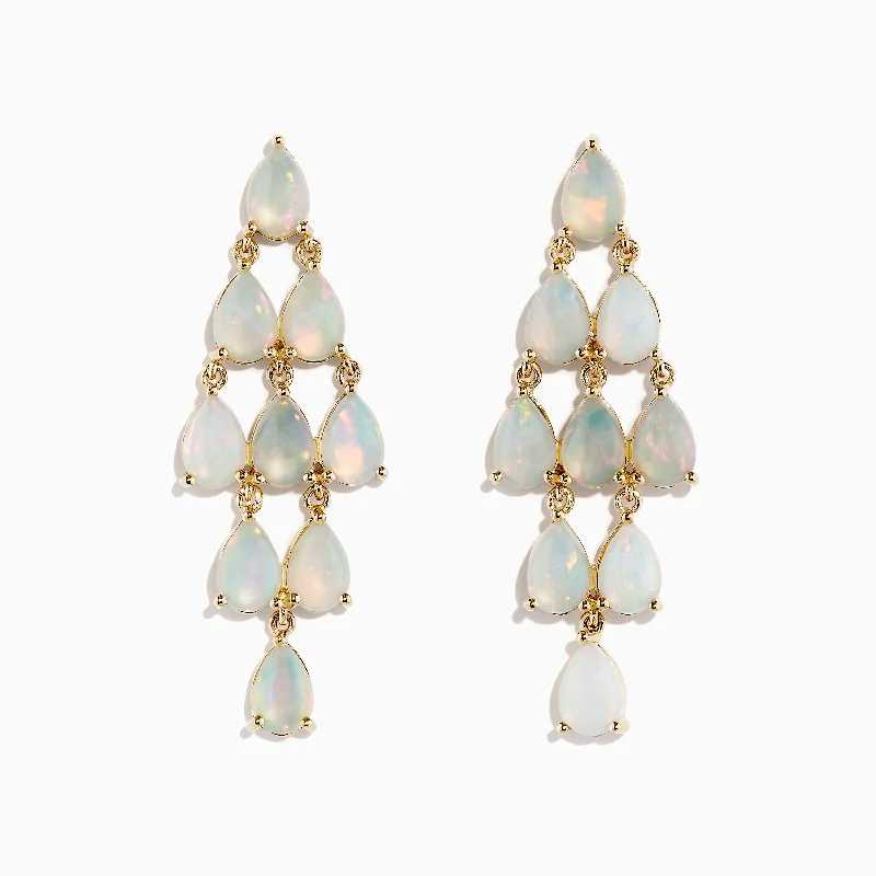 New Arrivals on Discount Art Deco Necklace Aurora 14K Yellow Gold Opal Earrings