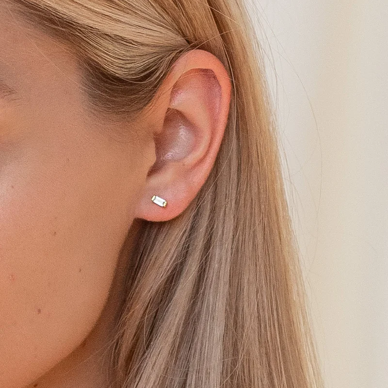 Shop Comfortably at Home Marquise Ring Baguette Diamond Studs