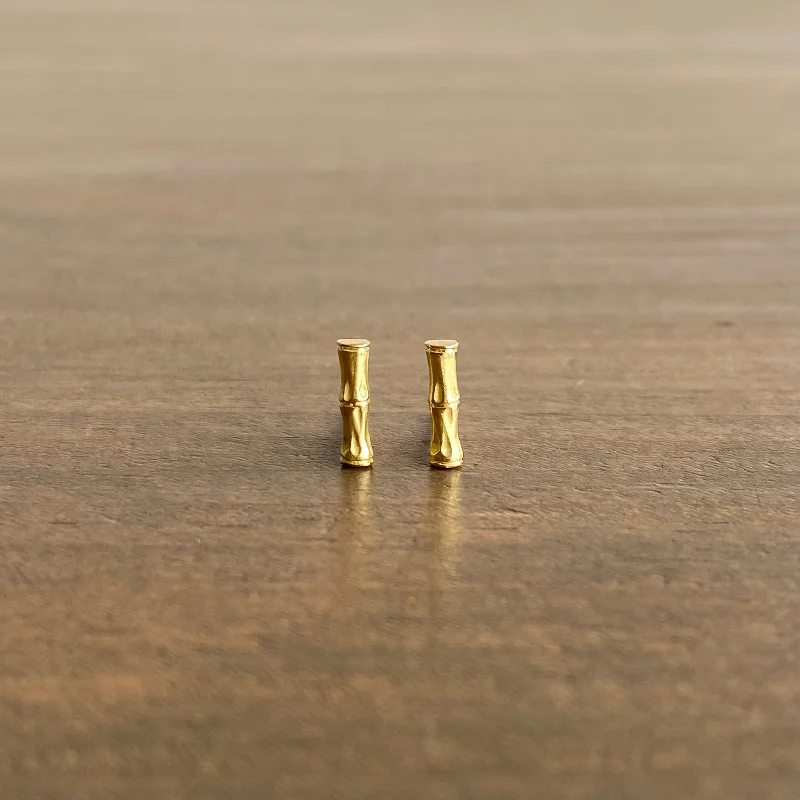 Exclusive Members - Only Sale Gold Earrings Bamboo Stick Stud Earrings