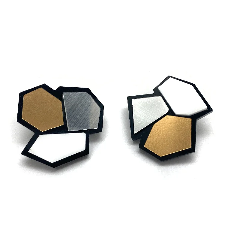 Exclusive Offers for Our Valued Customers Tennis Necklace Black Neutral Geometric Studs