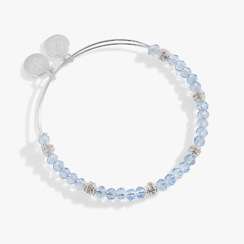Be the First to Rock the Latest Trends Vintage Earrings Blue Crystal Beaded Bangle