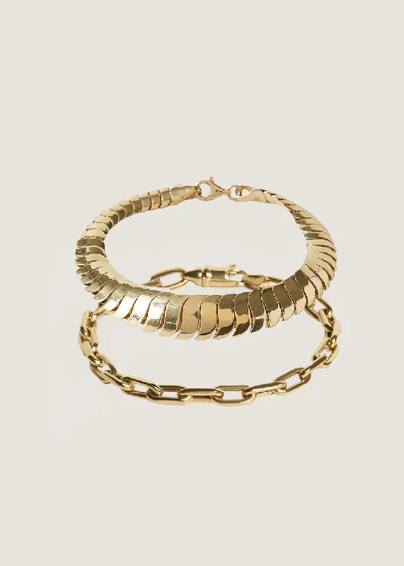 Limited - Edition Collections Now on Sale Bold Statement Necklace Bold Cobra & Mia Link Chain Bracelet Stack Limited - Edition Collections Now on Sale Bold Statement Necklace Bold Cobra & Mia Link Chain Bracelet Stack