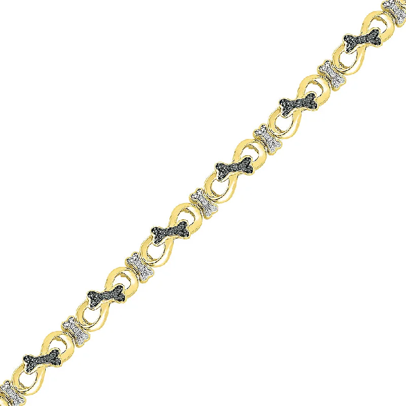 New Arrivals Precious Jewelry Black Diamond Infinity Bracelet