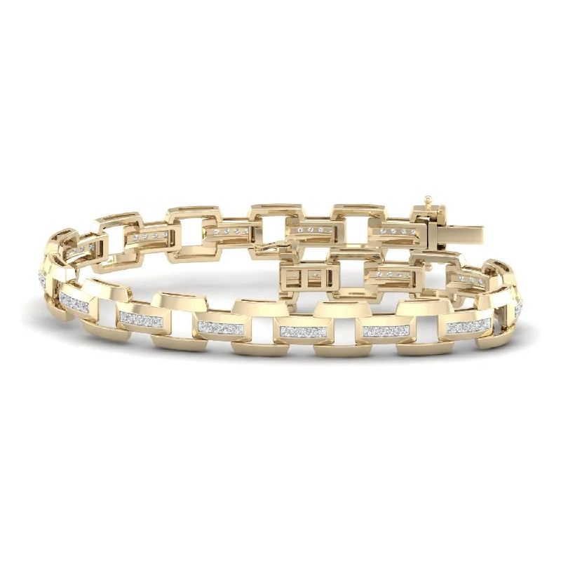 Unbeatable Savings Await Custom Necklace 10K YELLOW GOLD 1.00 CTW DIAMOND MEN'S BRACELET Unbeatable Savings Await Custom Necklace 10K YELLOW GOLD 1.00 CTW DIAMOND MEN'S BRACELET