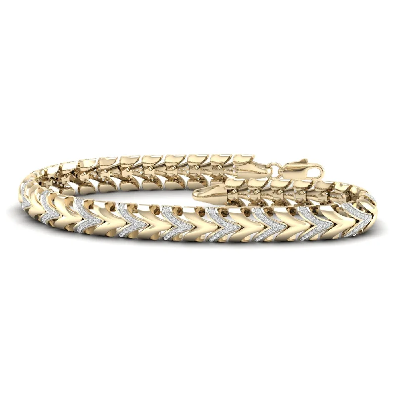 Exclusive Members - Only Sale Elegant Earrings 10K YELLOW GOLD 0.75CTW DIAMOND MEN'S BRACELET Exclusive Members - Only Sale Elegant Earrings 10K YELLOW GOLD 0.75CTW DIAMOND MEN'S BRACELET