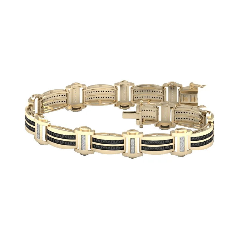 Season - End Clearance Eternity Ring 10K YELLOW GOLD 1.00 CTW DIAMOND MEN'S BRACELET Season - End Clearance Eternity Ring 10K YELLOW GOLD 1.00 CTW DIAMOND MEN'S BRACELET