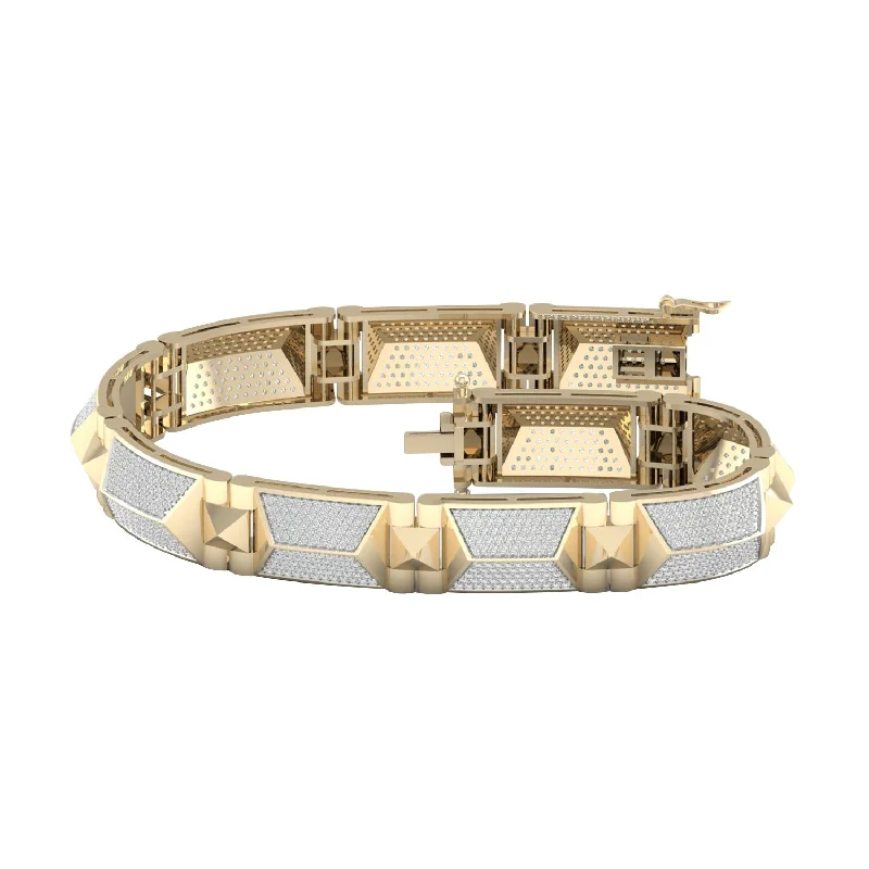 Be the First to Rock the Latest Trends Adjustable Ring 10K YELLOW GOLD 3.00 CTW DIAMOND MEN'S BRACELET Be the First to Rock the Latest Trends Adjustable Ring 10K YELLOW GOLD 3.00 CTW DIAMOND MEN'S BRACELET