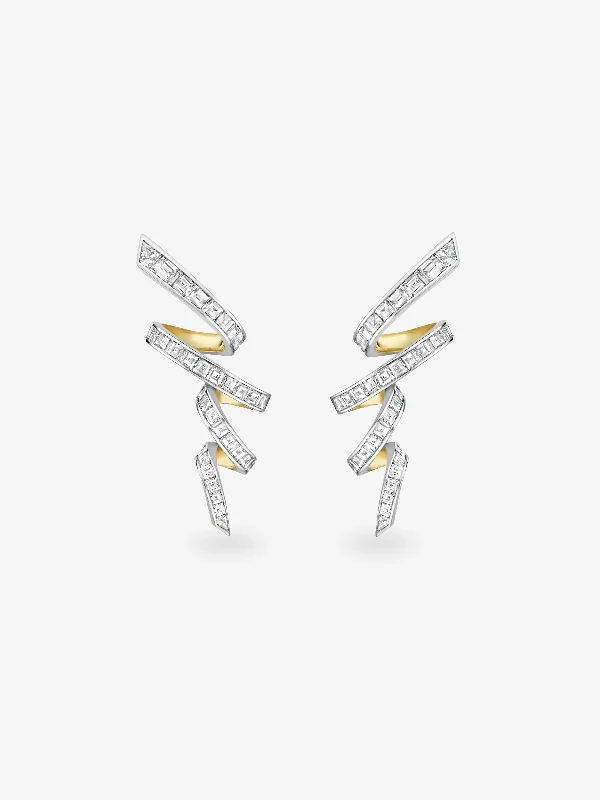 Limited - Time Offer Bold Jewelry Carmela Diamond Tagliatelle Earrings