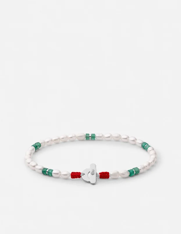 Clearance Sale Opal Ring Cash Agate Pearl Bracelet, Sterling Silver