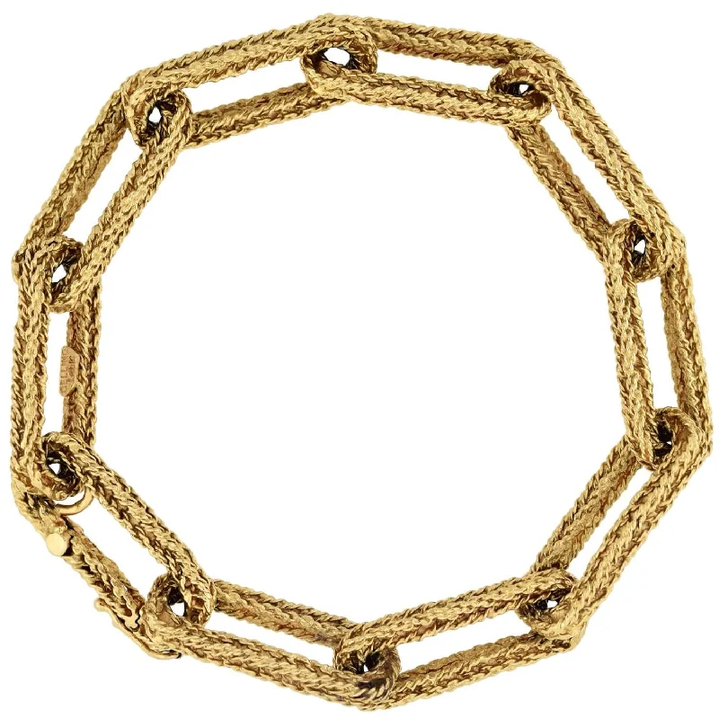 Exclusive Members - Only Sale Stylish Pendant CELLINO Vintage 14kt Braided-Texture Paperclip Link Bracelet 36.9 grams Exclusive Members - Only Sale Stylish Pendant CELLINO Vintage 14kt Braided-Texture Paperclip Link Bracelet 36.9 grams