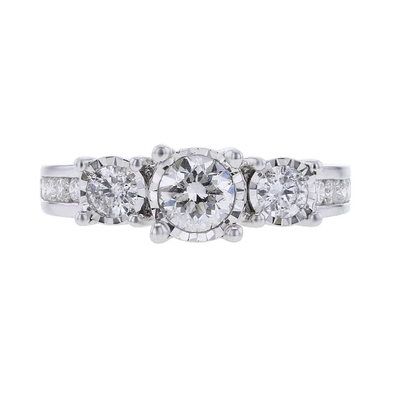 Massive Clearance Sale Engagement Ring Channel Set Mirage Three Stone Ready for Love Diamond Engagement Ring 1ct Massive Clearance Sale Engagement Ring Channel Set Mirage Three Stone Ready for Love Diamond Engagement Ring 1ct