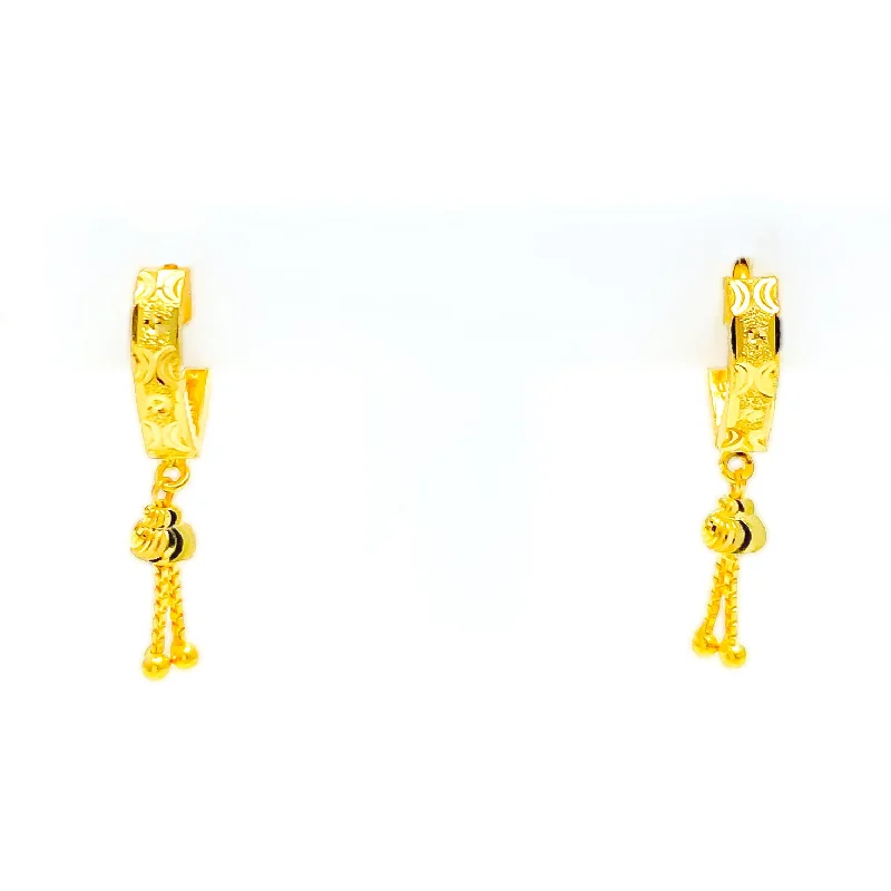 Buy More, Save More White Gold Ring Charming Faceted 22k Gold Shiny Earrings