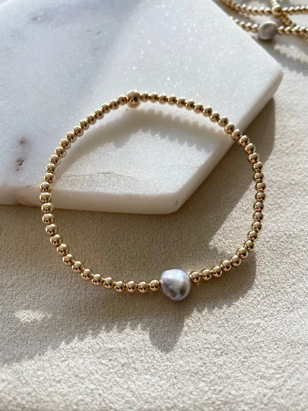 Be the First to Rock the Latest Trends Art Deco Necklace Cherish The Day - Gold 3mm Bead & Pearl Bracelet Be the First to Rock the Latest Trends Art Deco Necklace Cherish The Day - Gold 3mm Bead & Pearl Bracelet