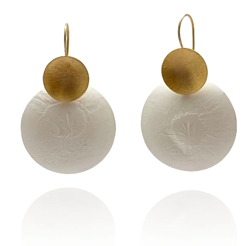 Limited - Edition Collections Now on Sale Silver Chain Circle Reticulated Silver and Gold Earrings Limited - Edition Collections Now on Sale Silver Chain Circle Reticulated Silver and Gold Earrings