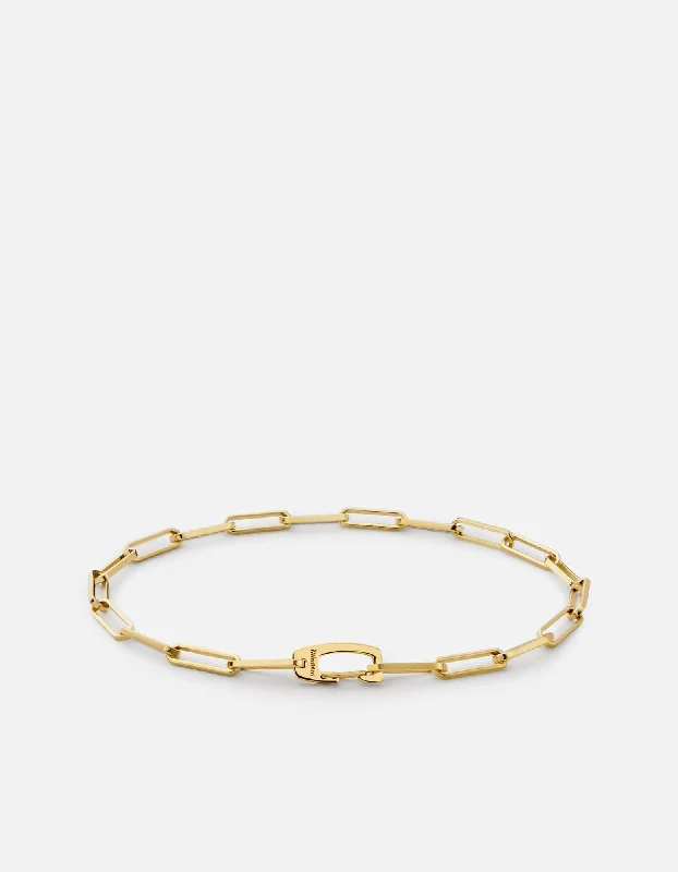Massive Clearance Sale Unique Jewelry Clip Volt Link Bracelet, Gold Vermeil