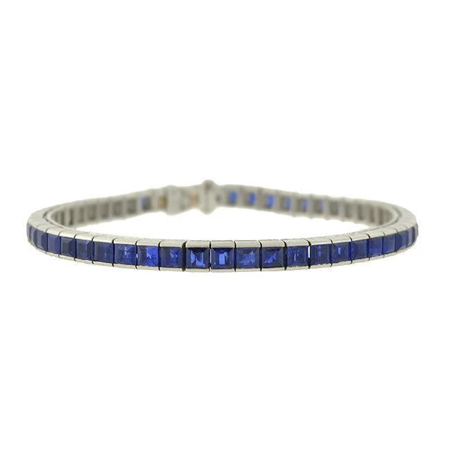 Limited Time, Unlimited Deals Wedding Jewelry TIFFANY & CO. Art Deco Platinum & No Heat Sapphire Line Bracelet 10ctw Limited Time, Unlimited Deals Wedding Jewelry TIFFANY & CO. Art Deco Platinum & No Heat Sapphire Line Bracelet 10ctw